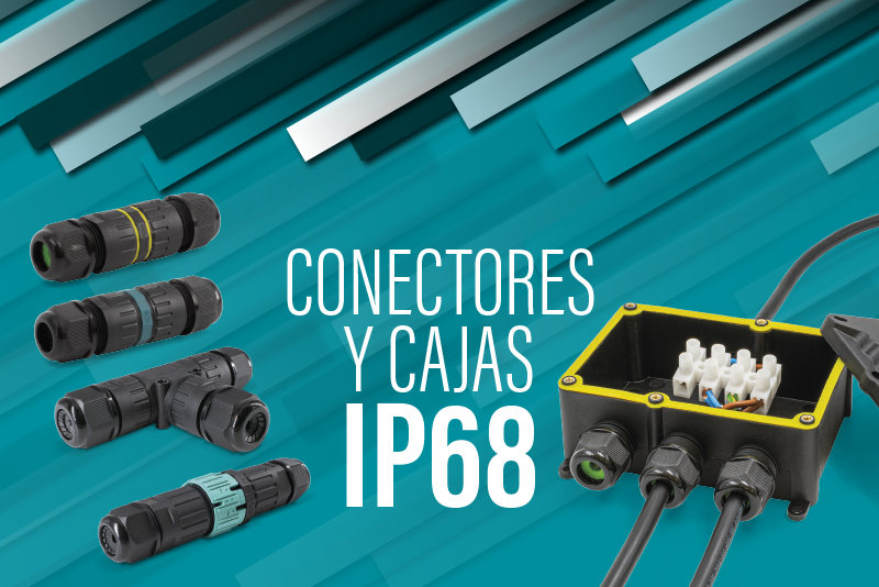 Conectores y cajas estancas, conexiones con protección IP68 en exteriores