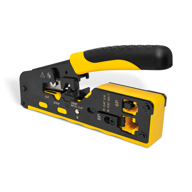 Crimpadora-cortadora Genius Cat. 7 para cable pasante