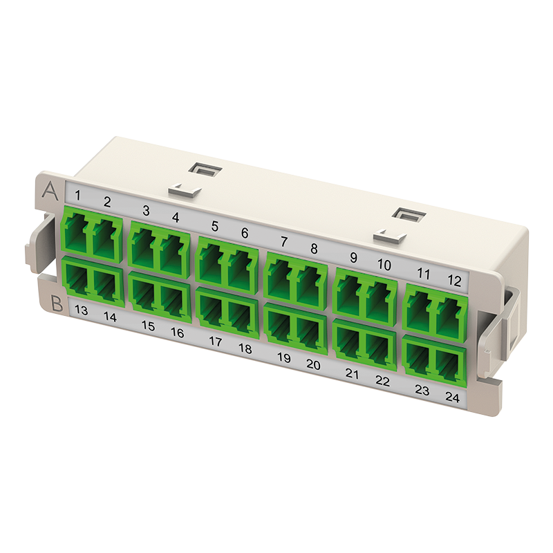 Módulos con adaptadores LC dúplex para panel modular HD