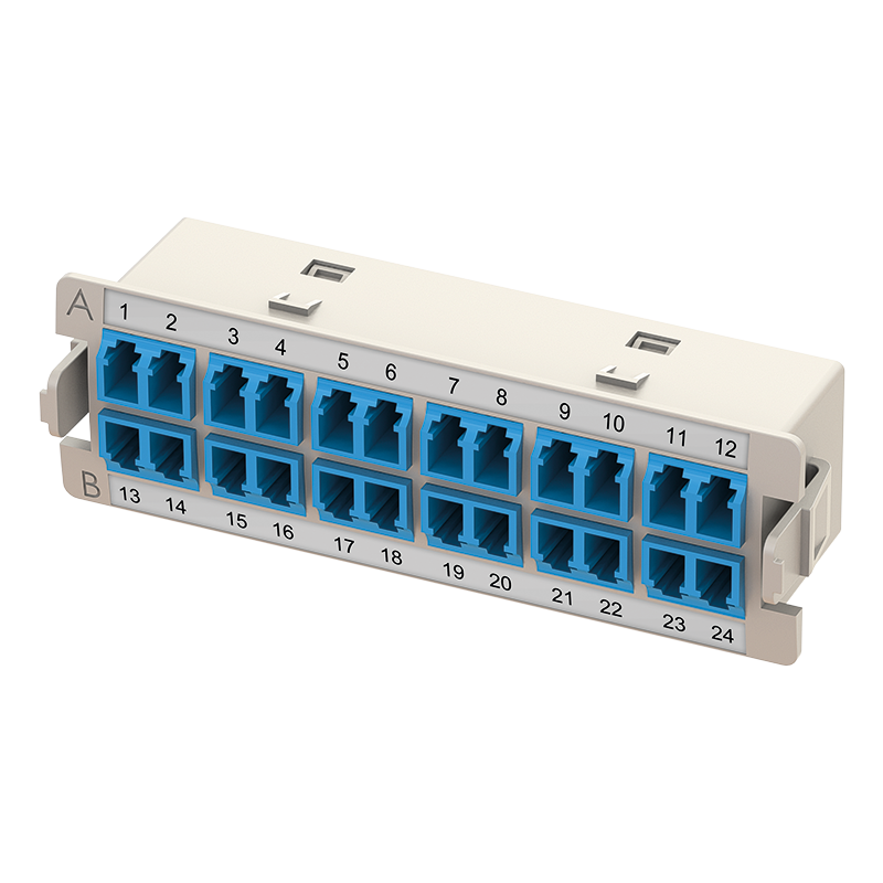 Módulos con adaptadores LC dúplex para panel modular HD