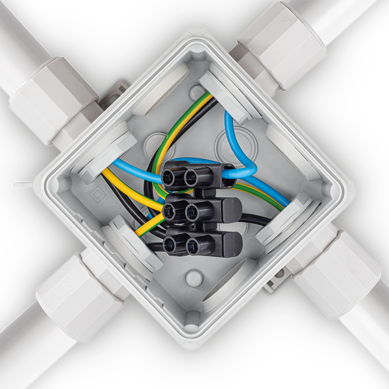 Regletas de polipropileno con tapa trasera